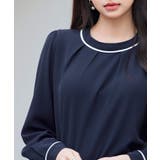 首元2wayボウタイ配色ブラウス | SAISON DE PAPILLON | 詳細画像43