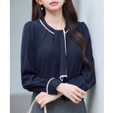 首元2wayボウタイ配色ブラウス | SAISON DE PAPILLON | 詳細画像36