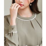 首元2wayボウタイ配色ブラウス | SAISON DE PAPILLON | 詳細画像31