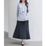 首元2wayボウタイ配色ブラウス | SAISON DE PAPILLON | 詳細画像4