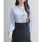 首元2wayボウタイ配色ブラウス | SAISON DE PAPILLON | 詳細画像5