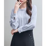 首元2wayボウタイ配色ブラウス | SAISON DE PAPILLON | 詳細画像7