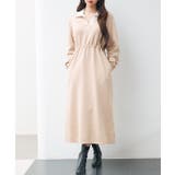 ベージュ | ドッキングプルオーバーロングワンピース | SAISON DE PAPILLON 