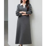 ドッキングプルオーバーロングワンピース | SAISON DE PAPILLON  | 詳細画像16 