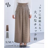 グレンチェックのハイウエストドカンパンツ | SAISON DE PAPILLON  | 詳細画像1 