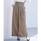 ブラウン | グレンチェックのハイウエストドカンパンツ | SAISON DE PAPILLON 