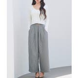 グレンチェックのハイウエストドカンパンツ | SAISON DE PAPILLON  | 詳細画像12 