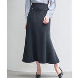 ブラック | ダンボールニットのロング丈マーメイドスカート | SAISON DE PAPILLON 