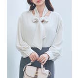 取り外し可能なボウタイリボンフリンジブラウス | SAISON DE PAPILLON | 詳細画像10