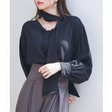 取り外し可能なボウタイリボンフリンジブラウス | SAISON DE PAPILLON | 詳細画像22