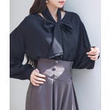 取り外し可能なボウタイリボンフリンジブラウス | SAISON DE PAPILLON | 詳細画像24