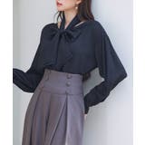 取り外し可能なボウタイリボンフリンジブラウス | SAISON DE PAPILLON | 詳細画像26