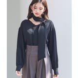 取り外し可能なボウタイリボンフリンジブラウス | SAISON DE PAPILLON | 詳細画像17