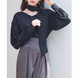 取り外し可能なボウタイリボンフリンジブラウス | SAISON DE PAPILLON | 詳細画像21