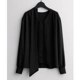 取り外し可能なボウタイリボンフリンジブラウス | SAISON DE PAPILLON | 詳細画像28