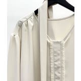 取り外し可能なボウタイリボンフリンジブラウス | SAISON DE PAPILLON | 詳細画像32