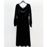 ドレープドネックのベロアワンピース | SAISON DE PAPILLON  | 詳細画像19 