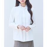 ホワイト | ギャザーたっぷりのフェミニンなバルカンブラウス | SAISON DE PAPILLON