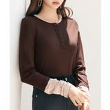 レイヤードドッキングヘンリーネックカットソー | SAISON DE PAPILLON | 詳細画像3