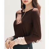 レイヤードドッキングヘンリーネックカットソー | SAISON DE PAPILLON | 詳細画像4