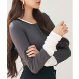 レイヤードドッキングヘンリーネックカットソー | SAISON DE PAPILLON | 詳細画像27