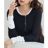 レイヤードドッキングヘンリーネックカットソー | SAISON DE PAPILLON | 詳細画像20