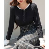 レイヤードドッキングヘンリーネックカットソー | SAISON DE PAPILLON | 詳細画像22