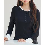 レイヤードドッキングヘンリーネックカットソー | SAISON DE PAPILLON | 詳細画像17