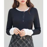 レイヤードドッキングヘンリーネックカットソー | SAISON DE PAPILLON | 詳細画像18