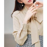 パール付き ボウタイブラウス | SAISON DE PAPILLON | 詳細画像23