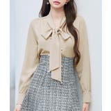 パール付き ボウタイブラウス | SAISON DE PAPILLON | 詳細画像16