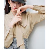 パール付き ボウタイブラウス | SAISON DE PAPILLON | 詳細画像21