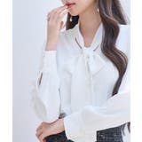 パール付き ボウタイブラウス | SAISON DE PAPILLON | 詳細画像13