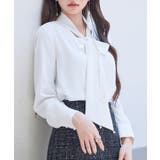 パール付き ボウタイブラウス | SAISON DE PAPILLON | 詳細画像7