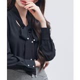 パール付き ボウタイブラウス | SAISON DE PAPILLON | 詳細画像35