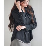 パール付き ボウタイブラウス | SAISON DE PAPILLON | 詳細画像26