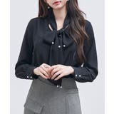 パール付き ボウタイブラウス | SAISON DE PAPILLON | 詳細画像28