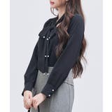 パール付き ボウタイブラウス | SAISON DE PAPILLON | 詳細画像31