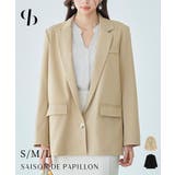 深めVネックワンボタンテーラードジャケット | SAISON DE PAPILLON | 詳細画像1