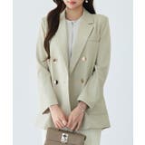 金ボタンピンストライブテーラードジャケット | SAISON DE PAPILLON | 詳細画像3