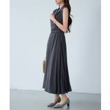 テーラードカラーベルト付きフレアワンピース | SAISON DE PAPILLON  | 詳細画像4 