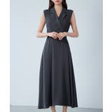 テーラードカラーベルト付きフレアワンピース | SAISON DE PAPILLON  | 詳細画像7 