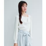 ニュアンスネック長袖ブラウス | SAISON DE PAPILLON  | 詳細画像15 