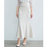 ベージュ | サイドギャザーハイウエストスカート | SAISON DE PAPILLON