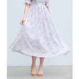 オフショルダー花柄シフォンワンピース | SAISON DE PAPILLON  | 詳細画像16 