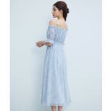 オフショルダー花柄シフォンワンピース | SAISON DE PAPILLON  | 詳細画像21 