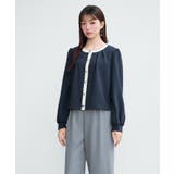 バイカラータックブラウス | SAISON DE PAPILLON  | 詳細画像7 