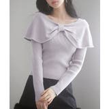 ラベンダー | パールビッグリボンニットプルオーバー | SAISON DE PAPILLON