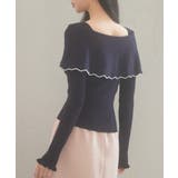 パール＆ビジュスカラップカラーニットプルオーバー | SAISON DE PAPILLON  | 詳細画像20 