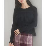 チュールとニットがドッキングしたビスチェ風プルオーバー | SAISON DE PAPILLON  | 詳細画像10 